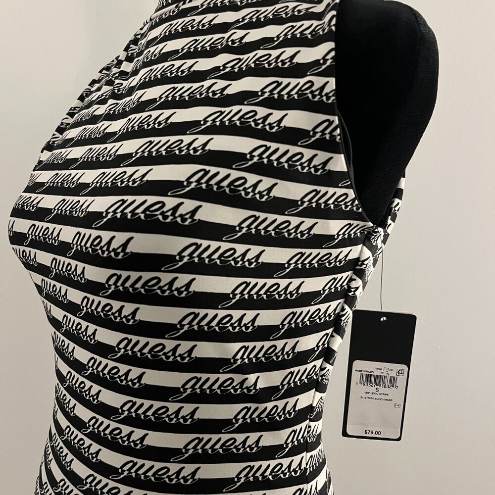 NWT, GUESS Sleeveless Women’s Dress, Black/White, size S